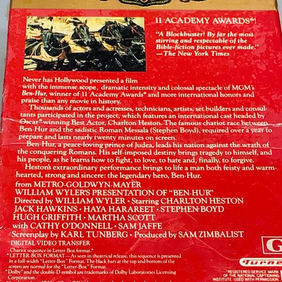 MGM's Ben-Hur VHS Movie New With Tags READ - Picture 8 of 8